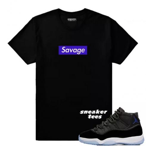 Koszulka Match Jordan 11 Space Jam 2016 Savage Box Czarna