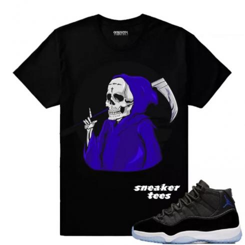 Match Jordan 11 Space Jam 21 Savage AKA The Reaper Zwart T-shirt
