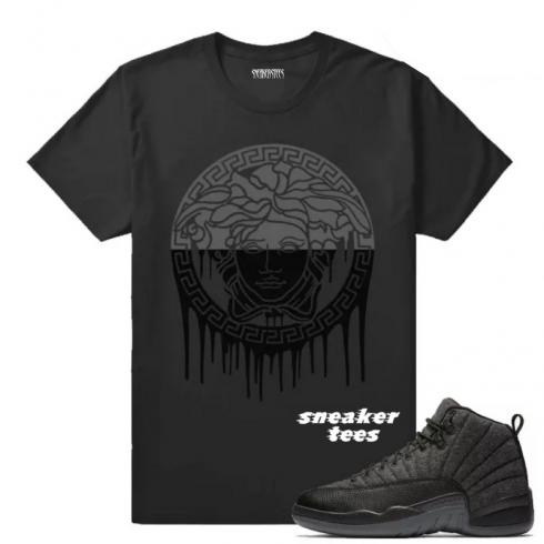 Camiseta Match Wool 12 Jordan Retro Medusa Drip cinza escuro