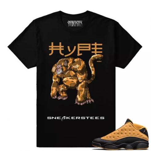 Match Air Jordan 13 Chutney Hype Beast Black T-shirt