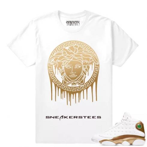 Match Air Jordan 13 DMP Medusa Drip White T-shirt