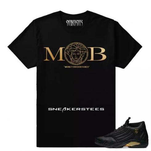 Match Air Jordan 14 DMP MOB Sort T-shirt