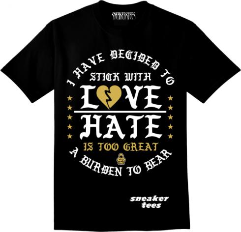 Jordan 1 BHM Shirt Stick with Love Noir