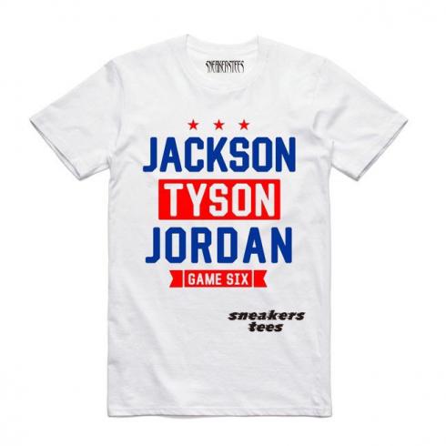 Jordan 3 True Blue Shirt Jackson Tyson Jordan Blanc Rouge