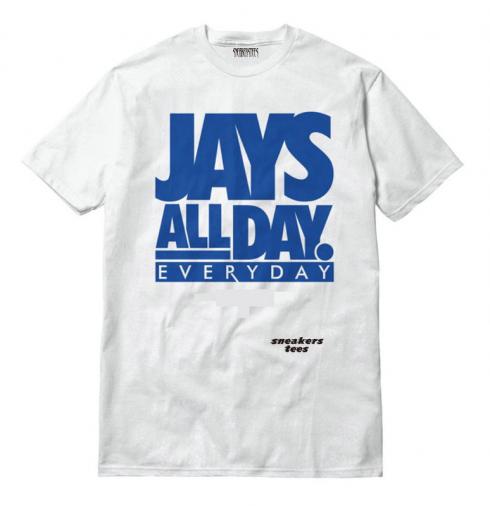 Jordan 3 True Blue Shirt Jays All Day Weiß