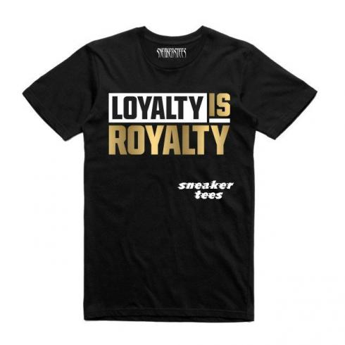 Jordan 4 Royalty Shirt Loyalty is Royalty Zwart