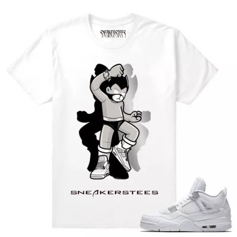 Koszulka Match Air Jordan 4 Pure Money Astro Boy x Pure Money Biała koszulka