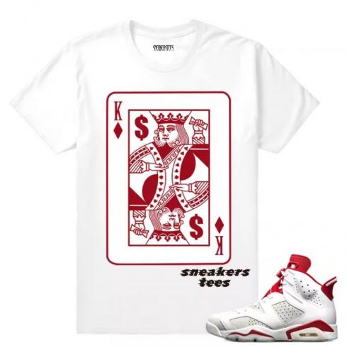 Cocokkan Jordan 6 Kaus Putih Alternatif King of Diamonds