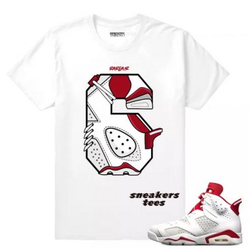 Match Jordan 6 Alternate Rare Air 6s 흰색 티셔츠