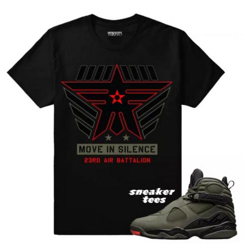 Match Jordan 8 Take Flight In Silence T-shirt nera
