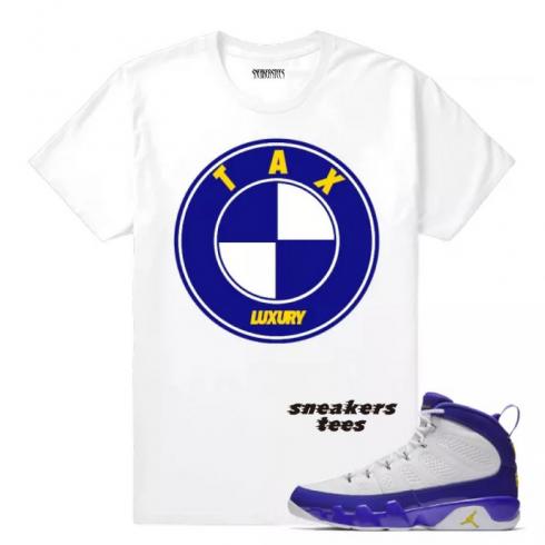 T-shirt Match Jordan 9 Kobe Luxury Tax Beamer White
