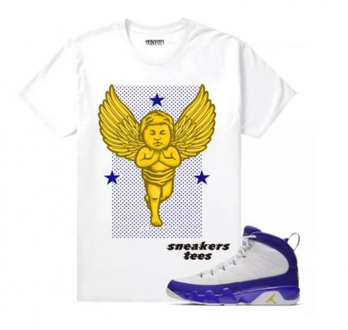 koszulkę Match Jordan 9 Kobe Praying Angel White