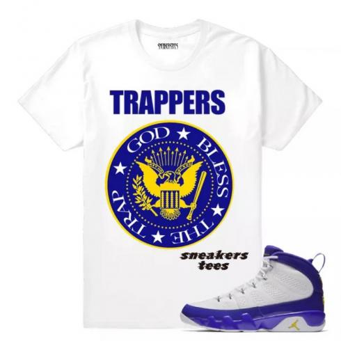Kaos Putih Match Jordan 9 Kobe Trappers Anthem