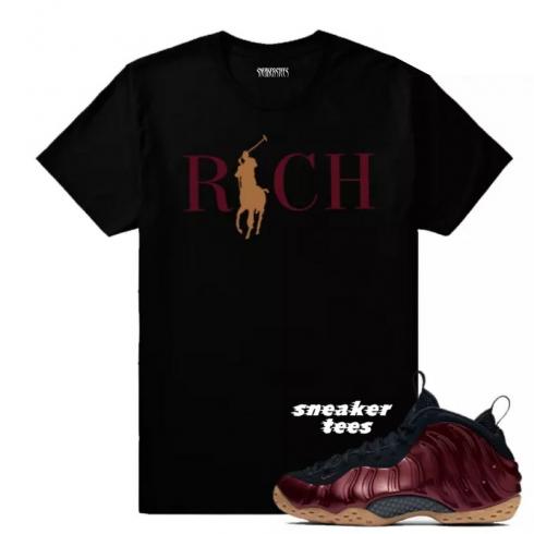Camiseta Match Maroon Foamposite Country Club Rich Black
