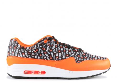 Nike Air Max 1 Premium Just Do It Oranje Wit Totaal Zwart 875844-008