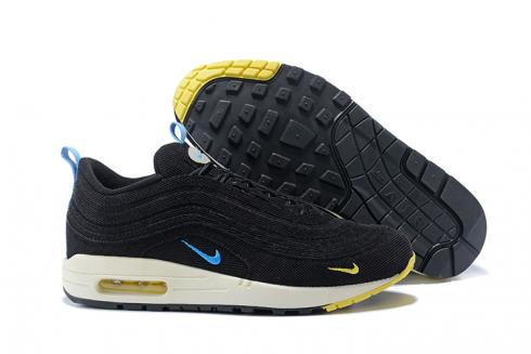 Nike Air Max 97 Max 1 Sean Wotherspoon Lifestyle Chaussures Noir Blanc Jaune