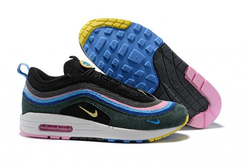 Nike Air Max 97 Max 1 Sean Wotherspoon Zapatillas para correr unisex Verde oscuro Rosa
