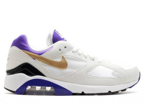 Nike Air Max 180 Qs Summit White Mttllc Gold Concord Bright 626960-175