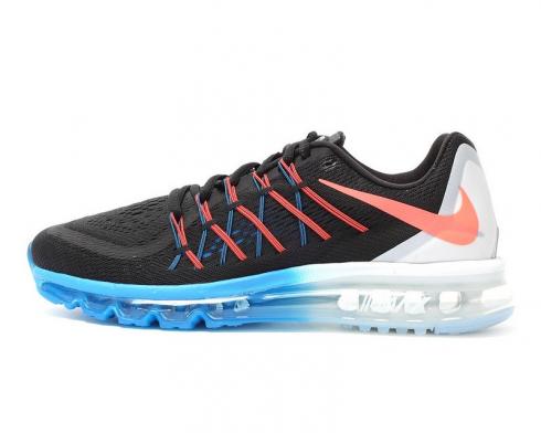 Nike Air Max 2015 Black Hot Lava White Photo Blue รองเท้าวิ่งบุรุษ 698902-008