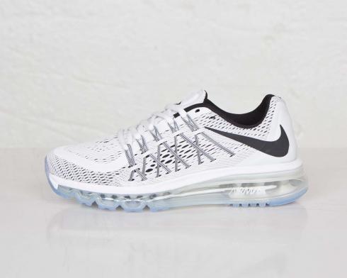 Nike Air Max 2015 Negro Blanco Zapatos para correr para mujer 698903-101