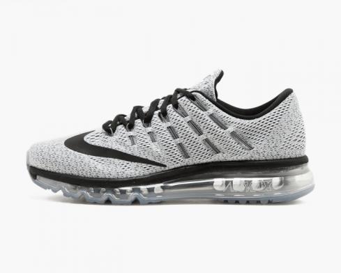 Nike Air Max 2016 Blanco Negro Zapatos para correr para hombre 806771-101