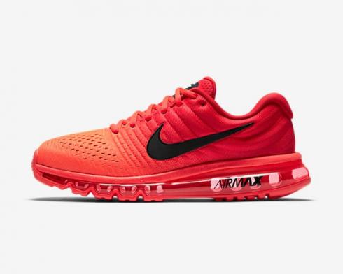 Buty Męskie Nike Air Max 2017 Bright Crimson Czarne 849559-602