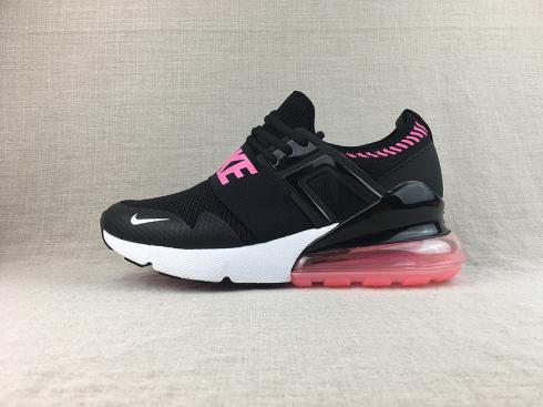 Nike Air Max 270 Flyknit Trainers Black Pink Unisex Running Shoes 844134-009