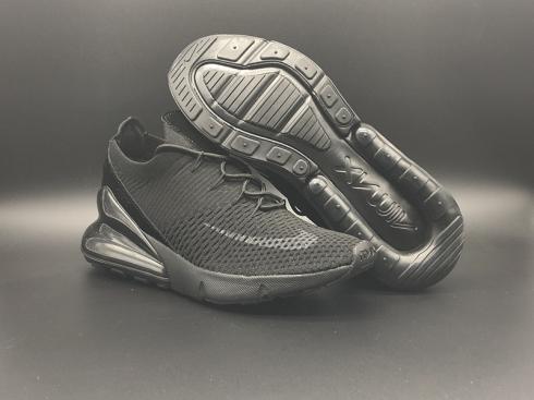 Nike Air Max 270 Mesh Breathe รองเท้าวิ่งสีดำทั้งหมด