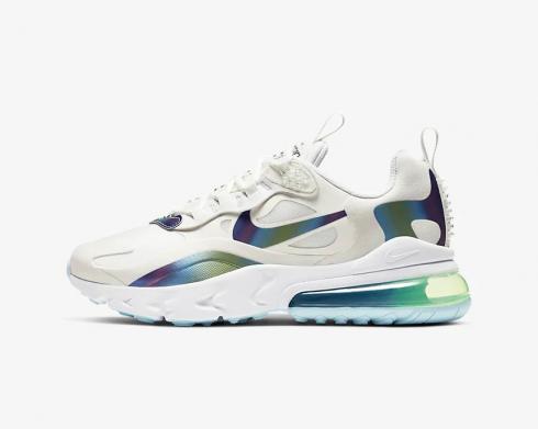 Nike Air Max 270 React GS Bubble Pack Summit สีขาวหลากสี CT9633-100