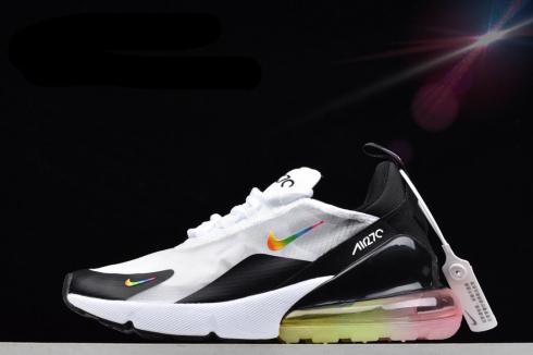 Nike Air Max 270 白色黑色彩色跑鞋 AQ8050-101