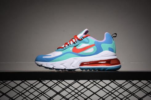 Nike React Air Max 270 Wit Blauw Rood Hardloopschoenen Dames AO6174-300