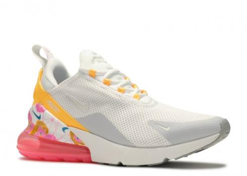 Nike Womens Air Max 270 Se Floral White Summit Silver Metallic AR0499 ...