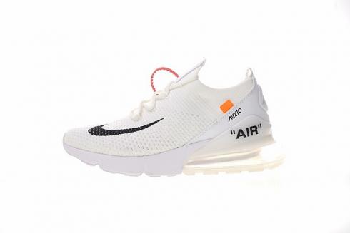 OFF λευκό x Nike Air 270 Flyknit Λευκό Μαύρο Πορτοκαλί AH8050-101