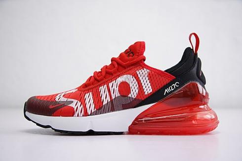 Supreme X Nike Air Max 270 Black White Running Shoes For Sale