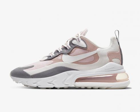 Womens Nike Air Max 270 React White Grey Pink Running Shoes CL3899-500
