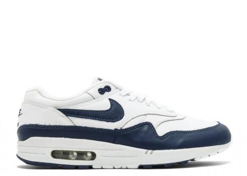 Nike Air Max 1 Leather Midnight Navy Blanco 307101-141
