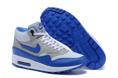 Nike Air Max 1 中白色淺灰色寶藍色男士跑步鞋生活方式鞋 685192-004
