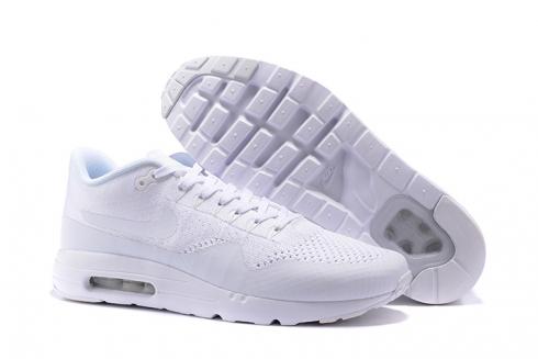 Nike Air Max 1 Ultra Flyknit Men Women Lifestyle Running Shoes Triple White 843384-006