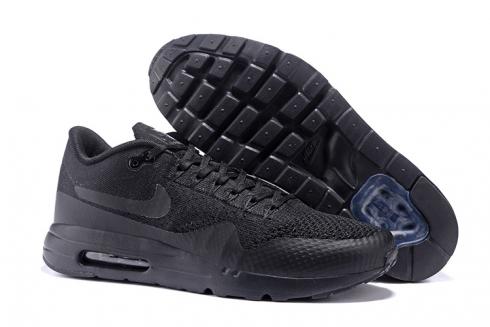 Nike Air Max 1 Ultra Flyknit Triple Black 男士女士跑步鞋運動鞋 856958-001