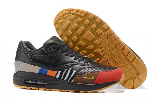 Nike Air Max 87 Warna-warni Oranye Hitam Merah Hijau Macan Tutul Biru Kuning Sepatu Lari Uniseks