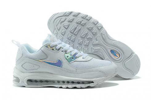 Sepatu Lari Nike Air Max 90+97 Uniseks Putih Perak