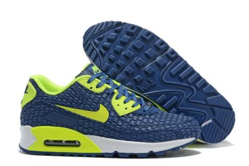 Nike Air Max 90 DMB QS Check In Running Liftstyle Sapatos Azul Escuro Flu Verde 813152-617