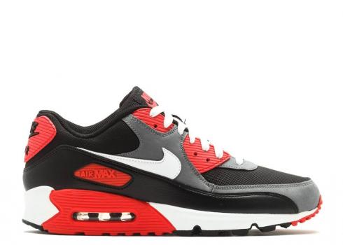 Nike Air Max 90 Classic Black Infrared Grey Hot Flint White Red 345188-001
