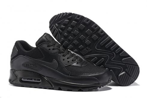 komplett schwarze Nike Air Max 90-Laufschuhe 537394-001