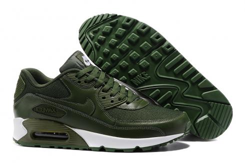 Nike Air Max 90 รองเท้าวิ่งผู้ชายสีเขียวทหารสีขาว 537394-118