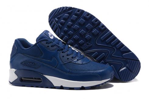 Nike Air Max 90 zapatos para correr blancos y azules profundos 537394-115