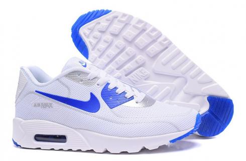 Nike Air Max 90 Firefly Glow Men Running Shoes White Royal Blue 819474-700