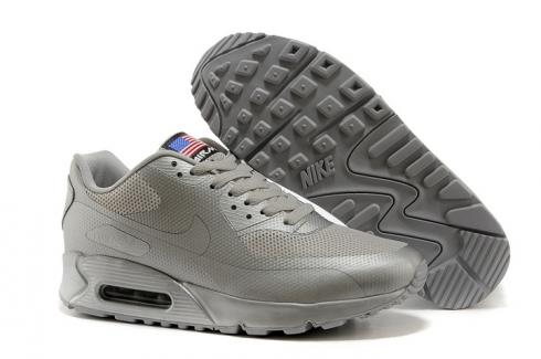 Nike Air Max 90 Hyperfuse QS Sport USA geheel zilver 4 juli Independence Day 613841-888