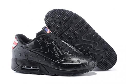 Nike Air Max 90 VT USA Independence Day Unisex Laufschuhe alle schwarz gepunktet 472489-061