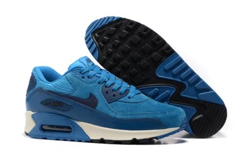 Nike Air Max 90 Leather LTHR Brigade Blue Armony Navy Baskets Chaussures 768887-401